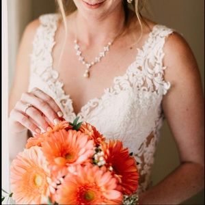 Sincerity wedding gown custom made lace open back